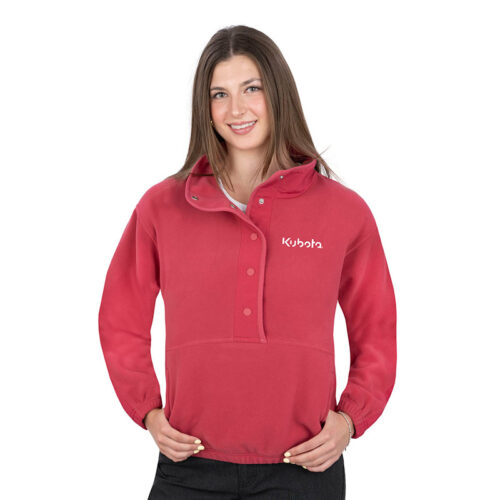 Ladies Plush 1/2 Snap Microfleece