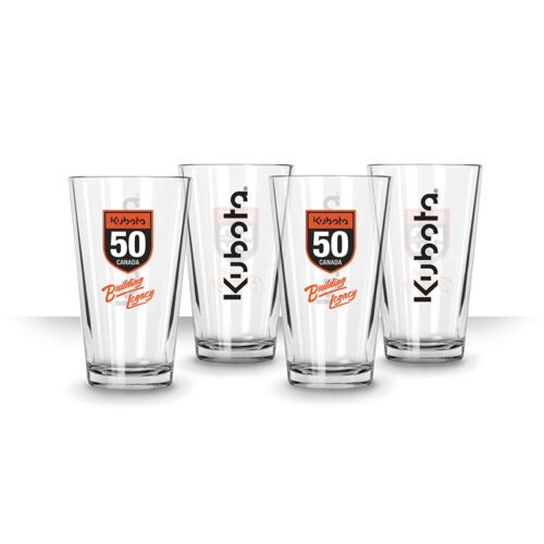 Kubota 50 Years Pint Glass - 4 PK