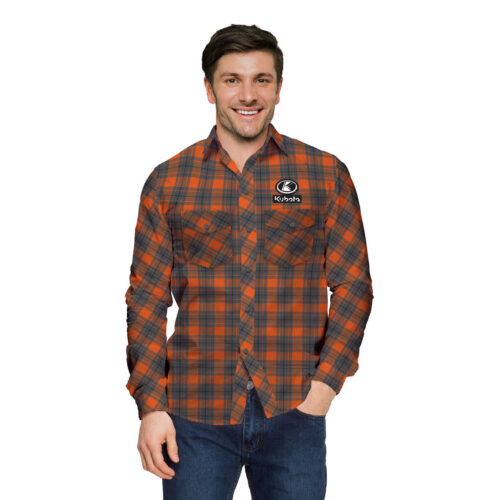 Unisex Box Plaid L/S Flannel Shirt